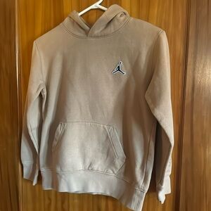 Nike Jordan boys tan hooded sweatshirt. Boys size medium.